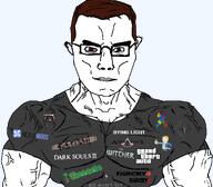 assassin's_creed autism brown_eyes brown_hair dark_souls_3 dying_light fallout far_cry glasses grand_theft_auto kenshi nexus_mods no_man's_sky subvariant:muscular_chud terraria the_elder_scrolls_iv:_oblivion the_elder_scrolls_v:_skyrim the_witcher variant:chudjak video_game // 1058x927 // 202.0KB