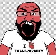 angry clothes glasses heart open_mouth soyjak subvariant:science_lover text transparent tshirt variant:markiplier_soyjak // 727x717 // 121.5KB