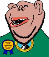 1889 amerimutt award black_sclera brown_skin clothes ear flag flag:washington george_washington lips mutt open_mouth penis soyjak state stubble subvariant:impish_amerimutt sucking text united_states variant:impish_soyak_ears washington // 685x793 // 69.7KB