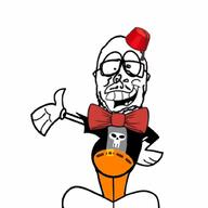 big_eyes bowtie cartoon full_body glove meta:not_oc sidson toon variant:sidjak // 1012x1012 // 87.4KB