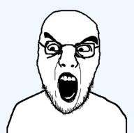 angry glasses morgz open_mouth soyjak stubble variant:unknown // 308x307 // 4.6KB
