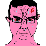 angry animated bloodshot_eyes blush closed_mouth crying glasses pink_skin series:pink_rage variant:chudjak vein // 510x593 // 237.2KB