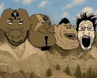 4soyjaks Warrior-Z(user) ai_generated bbc beard biting_lip brown_skin cado closed_mouth cloud cobsontalks discord ear fat glasses hair kratos looking_at_you markiplier mount_rushmore mountain mudslime mustache mutt mutt_lips nikocado_avocado open_mouth pajeet queen_of_spades rock sculpture smile soyjak statue stubble subvariant:cobsonTALKS subvariant:mexiaryan subvariant:meximerican tan_skin tree variant:cobson variant:meximutt youtube youtuber // 1179x945 // 139.9KB