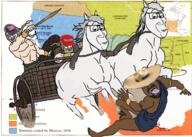 5soyjaks animal beard blue_eyes brown_skin cap clothes confederate full_body glasses hair hat horse long_hair maga meta:tagme mexico mustache open_mouth smile smug sombrero soyjak stubble subvariant:smug_horse united_states variant:bernd variant:chudjak variant:smugjak white_skin yellow_hair // 1280x913 // 1.8MB