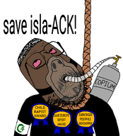 ack award beard black_shirt bloodshot_eyes copium cultist headband islam moon muslims pedophile rapist rope sandnigger satanist shitskin speech_bubble star_and_crescent transparent_background variant:gapejak yellow_teeth // 988x1088 // 464.9KB