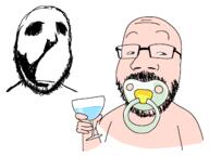 artist:xJanny baby babyjak beard binky bleach caca clorox closed_mouth evan glasses holding_object looking_to_the_right ominous pacifier shadow sketch stubble subvariant:evanjak variant:gapejak wine_glass // 1280x960 // 42.1KB