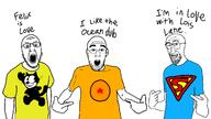 cartoon dragon_ball fan felix_the_cat shirt_trio shirts superman t_shirt variant:anthony variant:shirtjak variant:tewi // 1280x720 // 158.0KB