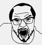 clothes glasses hair open_mouth soyjak stubble variant:legojak variant:unknown // 414x452 // 26.3KB