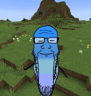 blue_skin calm closed_eyes closed_mouth glasses minecraft music soyjak stretched_chin stubble subvariant:longplier variant:markiplier_soyjak video video_game // 1032x1080, 223.3s // 15.0MB