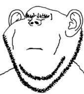 closed_mouth ear eyelashes soyjak stubble variant:impish_soyak_ears // 837x944 // 105.1KB