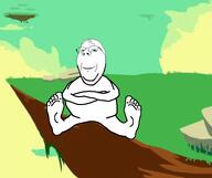 coomer coomer_artstyle cooming floating gooner gooner_bait gooning grass island meta:bait meta:tagme sitting smash_bros stage subvariant:wholesome_soyjak variant:gapejak // 768x642 // 211.8KB