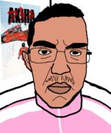 bocchi_the_rock brown_skin colejak frown glasses hair mustache pink soyjak track_suit variant:chudjak // 568x676 // 200.4KB