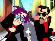 2soyjaks cartoon chud_troon_alliance city clothes ear flag flag:nazi_germany flag:transgender_pride_flag friendship glasses hair hand happy luma makeup meta:ai_generated mustache nazism purple_hair running smile soyjak stubble subvariant:chudjak_front suit swastika tranny variant:bernd variant:chudjak video // 1168x864, 5s // 4.0MB