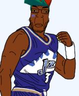 arm basketball beard closed_mouth clothes discord discord_logo_facial_mark fnf fnf_pedo friday_night_funkin' hand hat jersey karl_malone looking_at_you national_basketball_association nba nigger pedophile soyjak subvariant:chudjak_front subvariant:chudplier transparent_background utah utah_jazz variant:chudjak variant:markiplier_soyjak yellow_nails yellow_sclera // 586x706 // 73.1KB