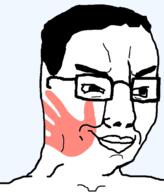 glasses hair slap smile smug soyjak template variant:chudjak // 483x565 // 44.0KB