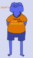 anti_froot arm blue_skin closed_mouth clothes comic_sans discord froot full_body glasses good_boy namefags smile soyjak special_boy stubble text variant:gapejak // 580x1020 // 24.4KB