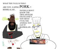1488 2soyjaks arab arabic aryan beard blood bloodshot_eyes bomb brown_skin chef clothes cuisine dynamite ear face fart fat foot fuck full_body goat head islam islamic_state keffiyeh monkey muslims pig pork red_eyes shitskin smile stinky subvariant:blobson subvariant:hornyson subvariant:nucob suicide_bomber suit sweating timer variant:cobson white_skin zoophilia // 1934x1672 // 386.2KB