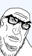 closed_mouth ear fat glasses punisher_face soyjak stubble variant:stu // 387x673 // 59.7KB