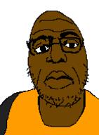 black_skin clothes glasses soyjak stubble tshirt variant:ilfjak // 139x189 // 1.6KB