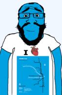 1895 1951 1958 1969 1984 2008 argyria arm balding beard blue_line_(cta) blue_skin calm chicago chicago_transit_authority closed_mouth clothes glasses hair happy heart i_heart illinois map public_transit smile soyjak subvariant:science_lover text torso train transparent_background united_states variant:markiplier_soyjak // 1602x2440 // 381.6KB