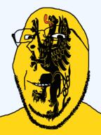 animal arm bird buff closed_mouth clothes country eagle ear flag flag:pomerania full_body glasses hair hand poland pomerania shoe soyjak subvariant:chudjak_front subvariant:unbotheredchud transparent transparent_background variant:chudjak vein voivodeship // 600x800 // 133.1KB