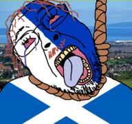 country flag glasses hanging mustache open_mouth orange_hair pun red_hair scotland scottish soyjak stubble suicide tongue tranny troon_village united_kingdom variant:bernd yellow_teeth // 768x719 // 254.2KB