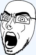 araki_hirohiko glasses jojos_bizarre_adventure jonathan_joestar open_mouth soyjak stubble style_emulation variant:unknown // 577x868 // 19.1KB