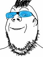 airpods closed_mouth glasses hair smile soyjak stubble variant:gapejak // 600x800 // 63.6KB