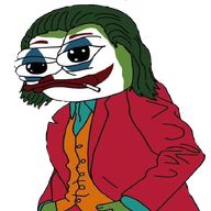 amphibian animal closed_mouth clothes face_paint frog green_skin hair hand jacket joker lips makeup nas nas:pepe orange_shirt pepe pepe_the_frog subnas:apu supervillain transparent_background // 720x720 // 386.4KB