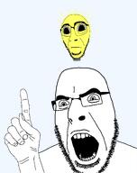 glasses glowing hand idea light lightbulb open_mouth pointing pointing_up stubble subvariant:hydrocephason thinking variant:cobson // 2182x2748 // 277.2KB