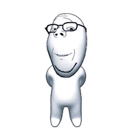 3d animated artist:gemmy_nutz bald full_body gem glasses holding_gem holding_object stubble subvariant:wholesome_soyjak variant:gapejak // 540x540 // 2.3MB