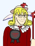 anime award blond clothes elly hat holding_object pc-98 ribbon scythe touhou variant:soyak video_game // 548x700 // 36.5KB