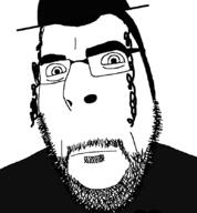 beard closed_mouth clothes glasses hair hat judaism neutral soyjak stubble variant:cobson // 775x836 // 15.8KB