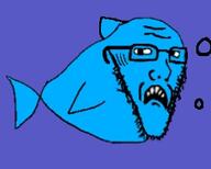 blue_skin concerned fish gills glasses meta:low_resolution open_mouth stubble subvariant:bleepfish subvariant:soyak_(concerned) surprised variant:soyak water // 255x205 // 28.9KB