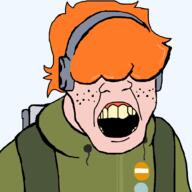 backpack ghostbusters ginger ginger_hair green_shirt headphones variant:feraljak // 1000x1000 // 28.3KB