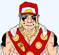 baseball_cap buff gold_chain jojolands jojos_bizarre_adventure mexico muscular_male nigger paco_laburantes subvariant:muscular_chud variant:chudjak // 1059x1000 // 72.9KB