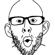 2soyjaks angry animated ear glasses monkey open_mouth redraw soyjak stubble variant:nojak // 443x523 // 13.8KB