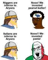 afro angry black_skin bloodshot_eyes blueberry clothes crying glasses hat italy nordic_chad open_mouth stubble text variant:chudjak variant:shotjak // 554x692 // 192.1KB