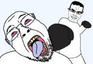 bloodshot_eyes boxing boxing_glove crying fight glasses punch series:chud's_hitman smile template transparent_background variant:bernd variant:chudjak // 1013x700 // 26.9KB