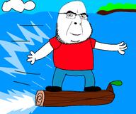 clothes eyebrows glasses island log red_shirt sea smile stubble subvariant:bobson surfing tree variant:cobson water wood // 1440x1200 // 44.6KB