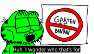 animal cat emerald_(namefag) eyes garfield garten_of_banban glasses green_skin head meta:namefags meta:tagme nuvariant soyjak stubble text variant:garfieldhuhiwonderwhothatsforjak // 924x527 // 53.2KB