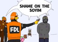Fdl arm artist:entiral body closed_mouth clothes execution froot glasses hand hat janny jewish_nose jews judaism kippah kuz leg open_mouth soot soot_please_save_us soyjak_party stubble text truth_nuke variant:gapejak zionism // 2048x1476 // 448.4KB