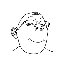 animated byonbyon closed_mouth ear glasses poyopoyo smile soyjak subvariant:shrimpish variant:gapejak wholesome_egg // 378x400 // 213.7KB