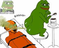 amphibian ass beans bed crying fart food frog froot glasses nas:pepe open_mouth orange_skin pepe_the_frog soyjak stubble thefrogpond variant:soyak // 1024x831 // 539.6KB