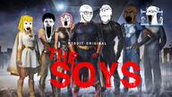 agni_face arm black_skin closed_mouth clothes cry_me_a_river crying glasses hand leg multiple_soyjaks open_mouth pink_hair reddit soyjak stretched_mouth stubble subvariant:wewjak text variant:a24_slowburn_soyjak variant:gapejak variant:markiplier_soyjak variant:soyak wine_aunt yellow_hair // 2000x1125 // 1.1MB