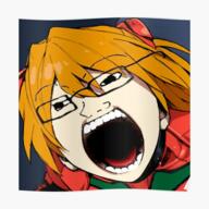 anime bodysuit clothes ear female glasses hair hair_ornament meta:nas neon_genesis_evangelion open_mouth plugsuit red_bodysuit souryuu_asuka_langley variant:soyak // 600x600 // 401.2KB