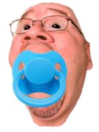 baby bernd_schmidt black_eyes ear glasses pacifier realistic small_eyes soyjak stubble variant:gapejak // 645x858 // 856.0KB