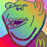 glasses mcdonalds mutt rainbow rare red_shirt stubble subvariant:impish_amerimutt variant:impish_soyak_ears // 598x628 // 4.9MB