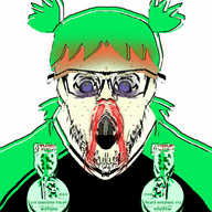 4chan animated anime blood crazed glasses green_hair hair oldfag open_mouth soyjak stubble variant:feraljak white_skin yotsoyba // 549x640 // 7.1MB