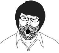 beach_boys brian_wilson glasses hair open_mouth soyjak stubble variant:unknown // 736x668 // 60.3KB